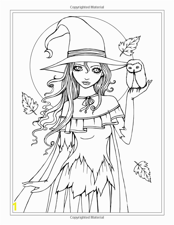 35 Cute Witch Coloring Page 14