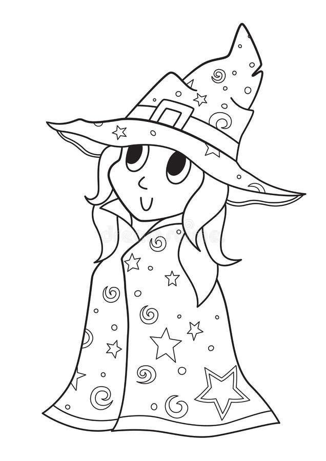 35 Cute Witch Coloring Page 23