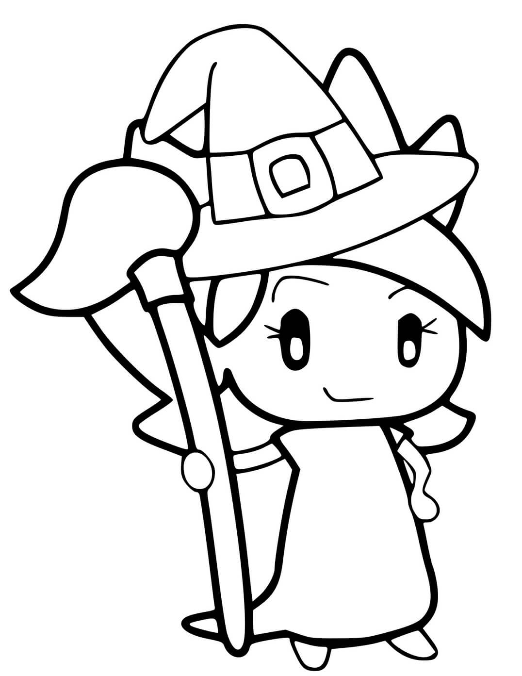 35 Cute Witch Coloring Page 27