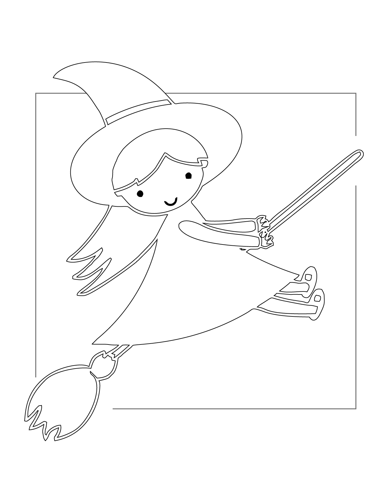 35 Cute Witch Coloring Page 31