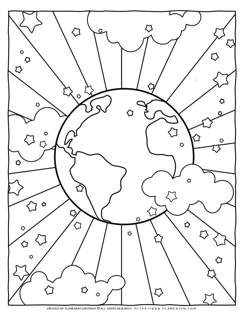 35 Earth Coloring Picture 10