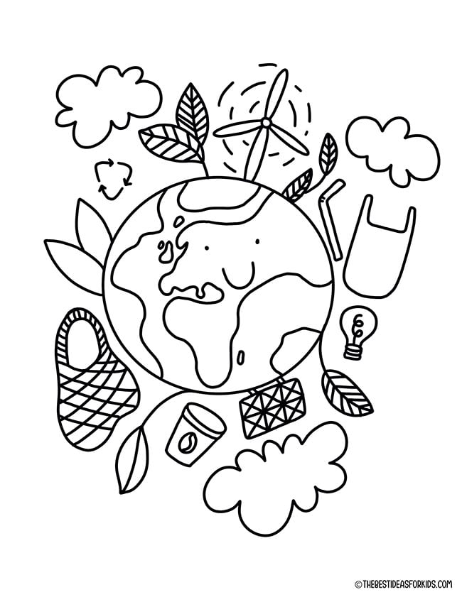 35 Earth Coloring Picture 18