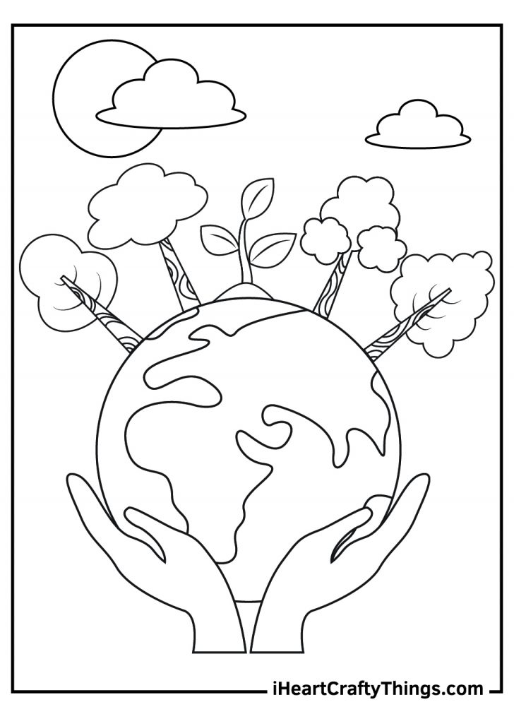 35 Earth Coloring Picture 19