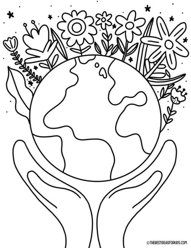 35 Earth Coloring Picture 21