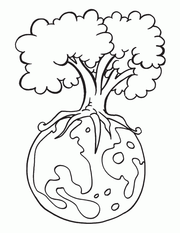 35 Earth Coloring Picture 22