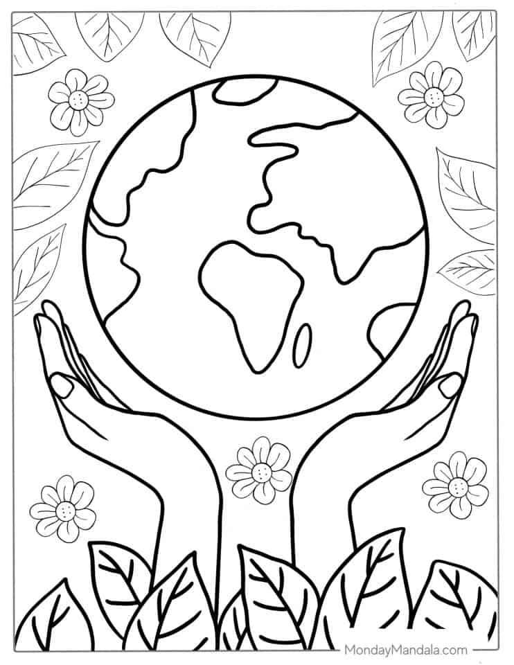 35 Earth Coloring Picture 25