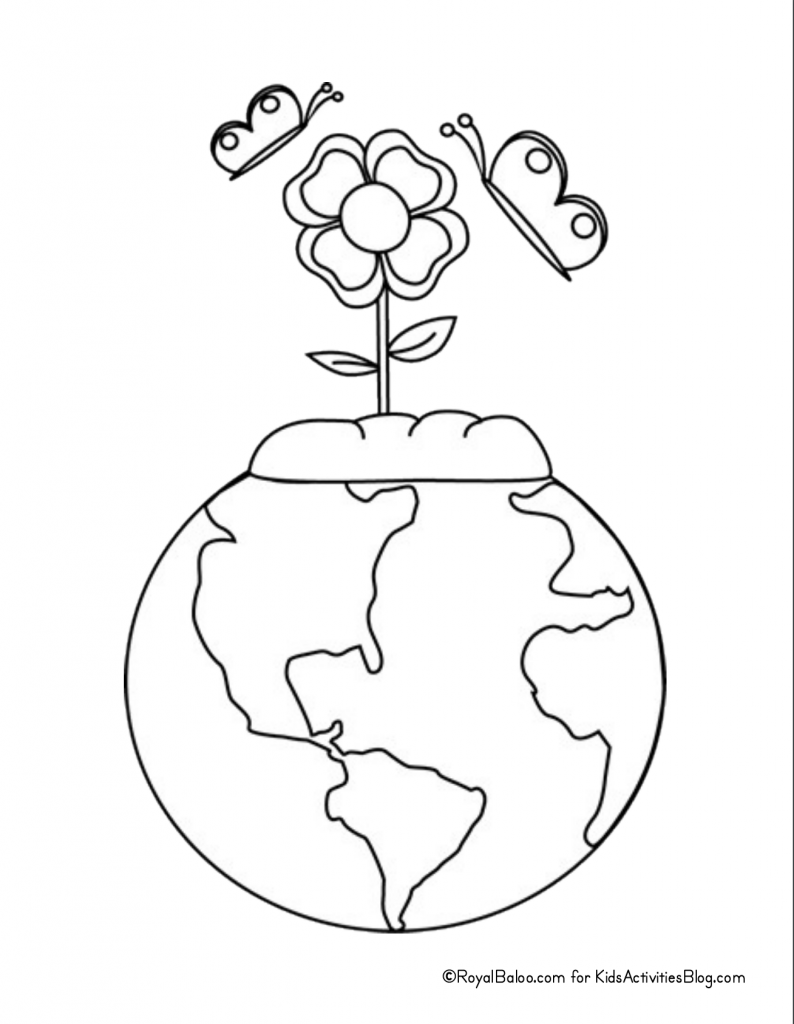 35 Earth Coloring Picture 26