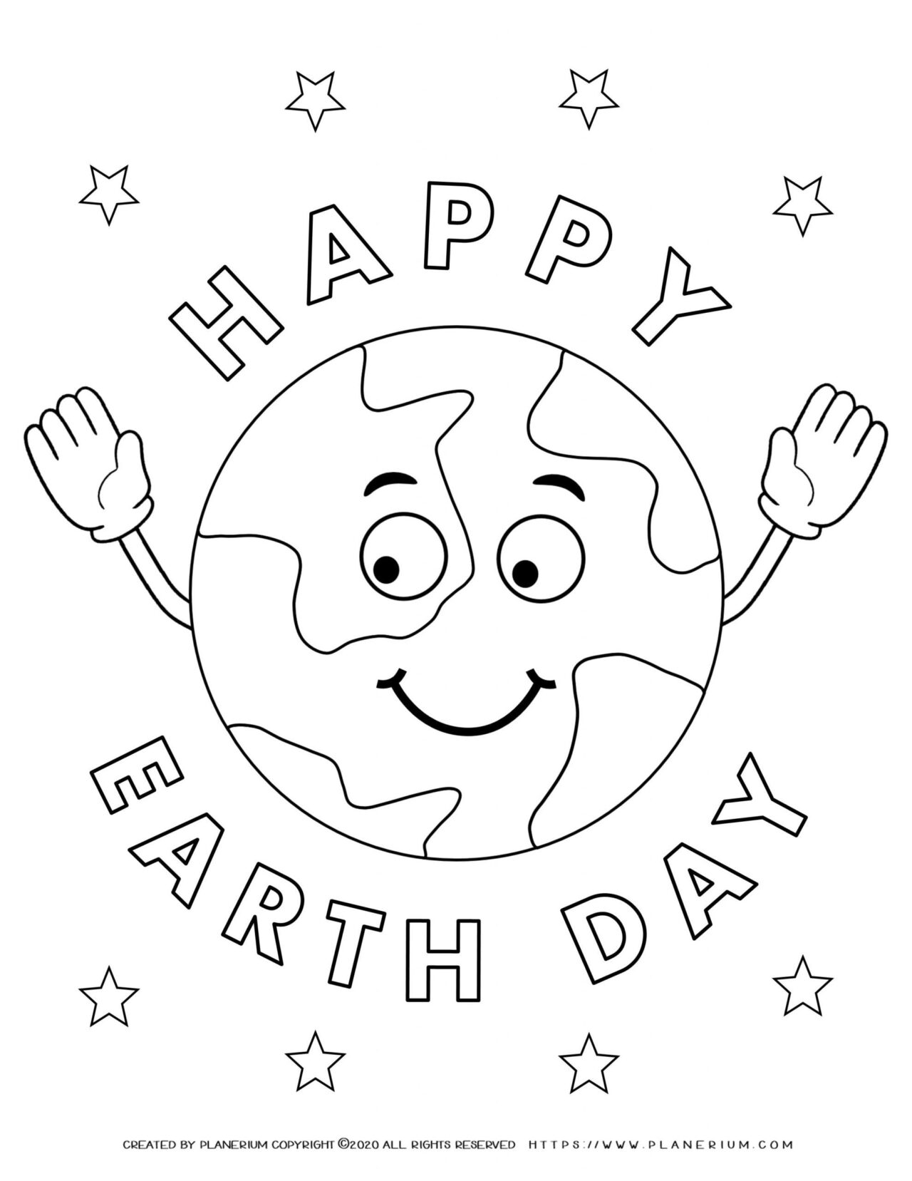 35 Earth Coloring Picture 27