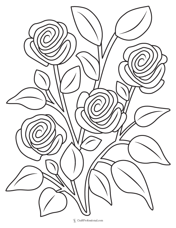 Save 60 Flowers And Roses Coloring Pages Ideas 10