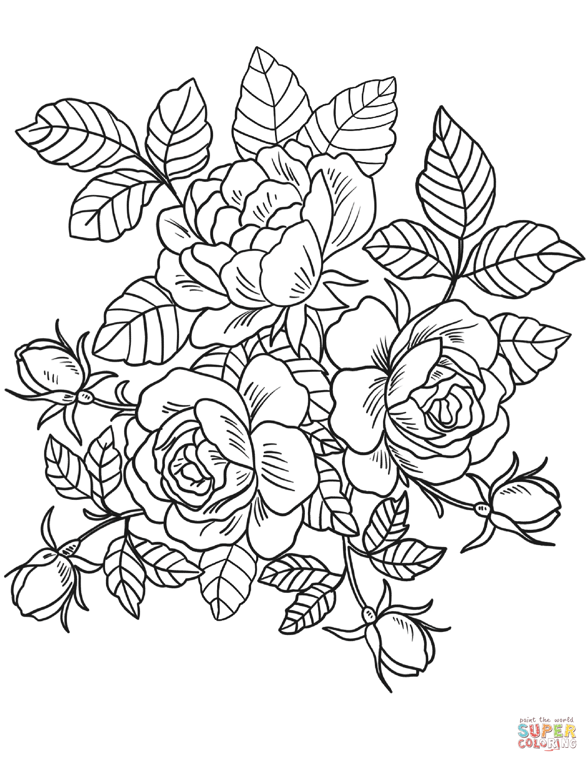 Save 60 Flowers And Roses Coloring Pages Ideas 12