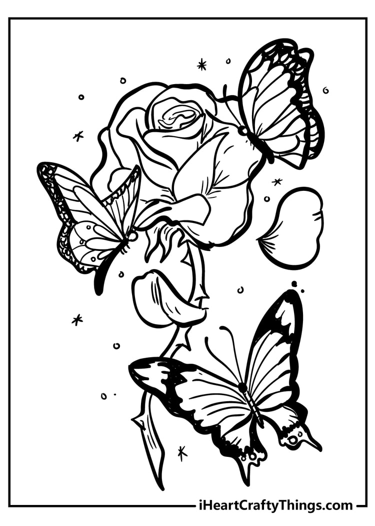 Save 60 Flowers And Roses Coloring Pages Ideas 14