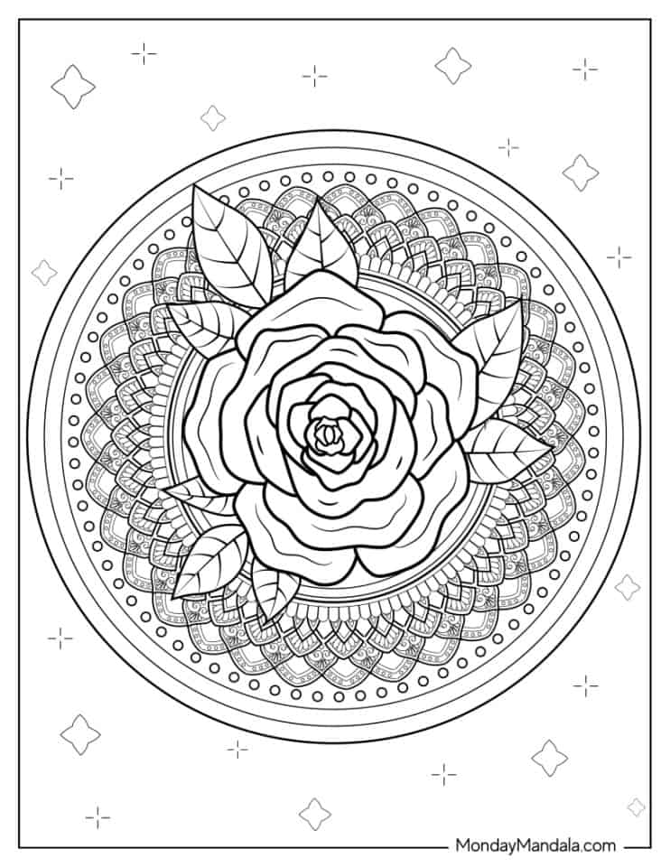 Save 60 Flowers And Roses Coloring Pages Ideas 15