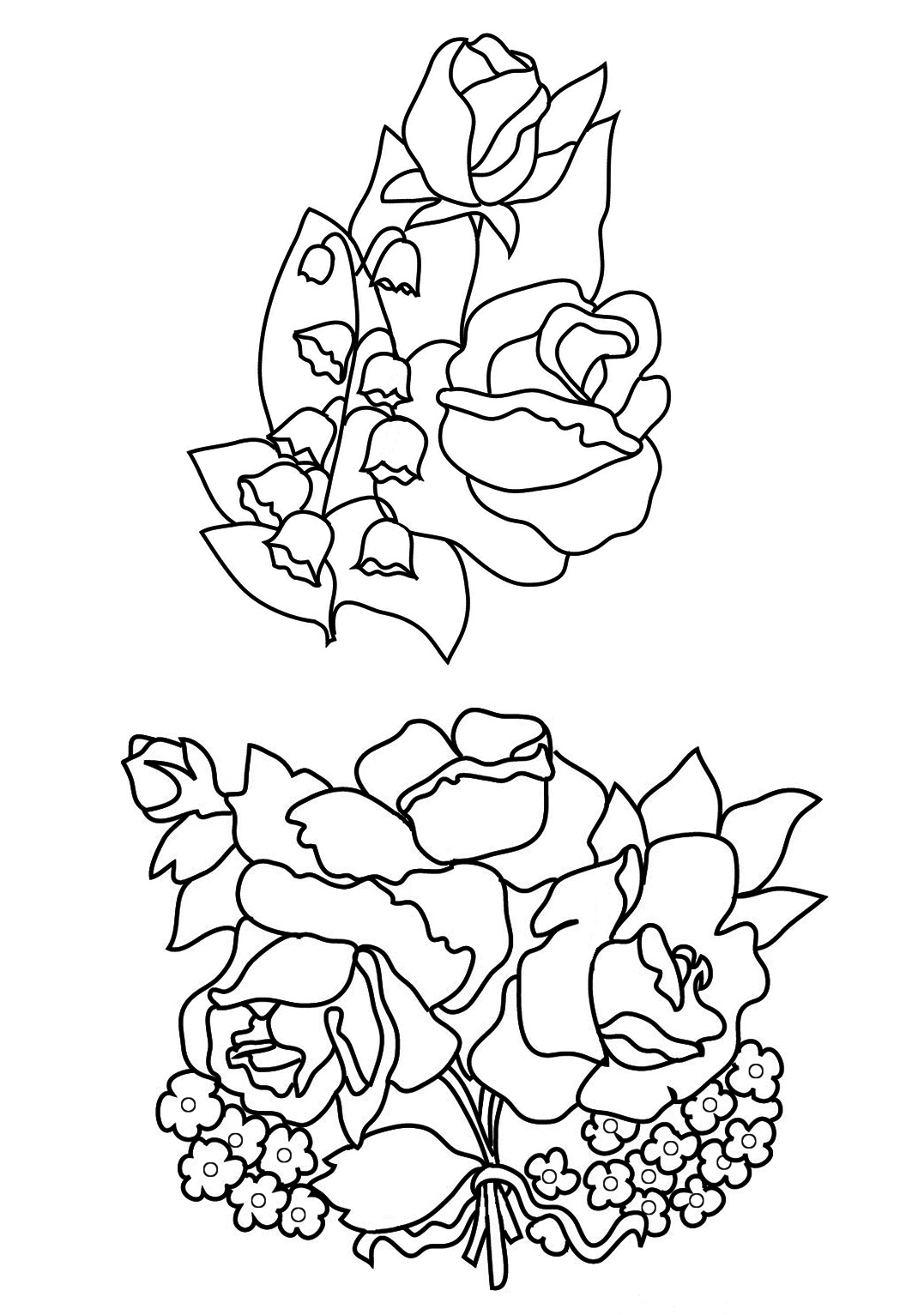 Save 60 Flowers And Roses Coloring Pages Ideas 25