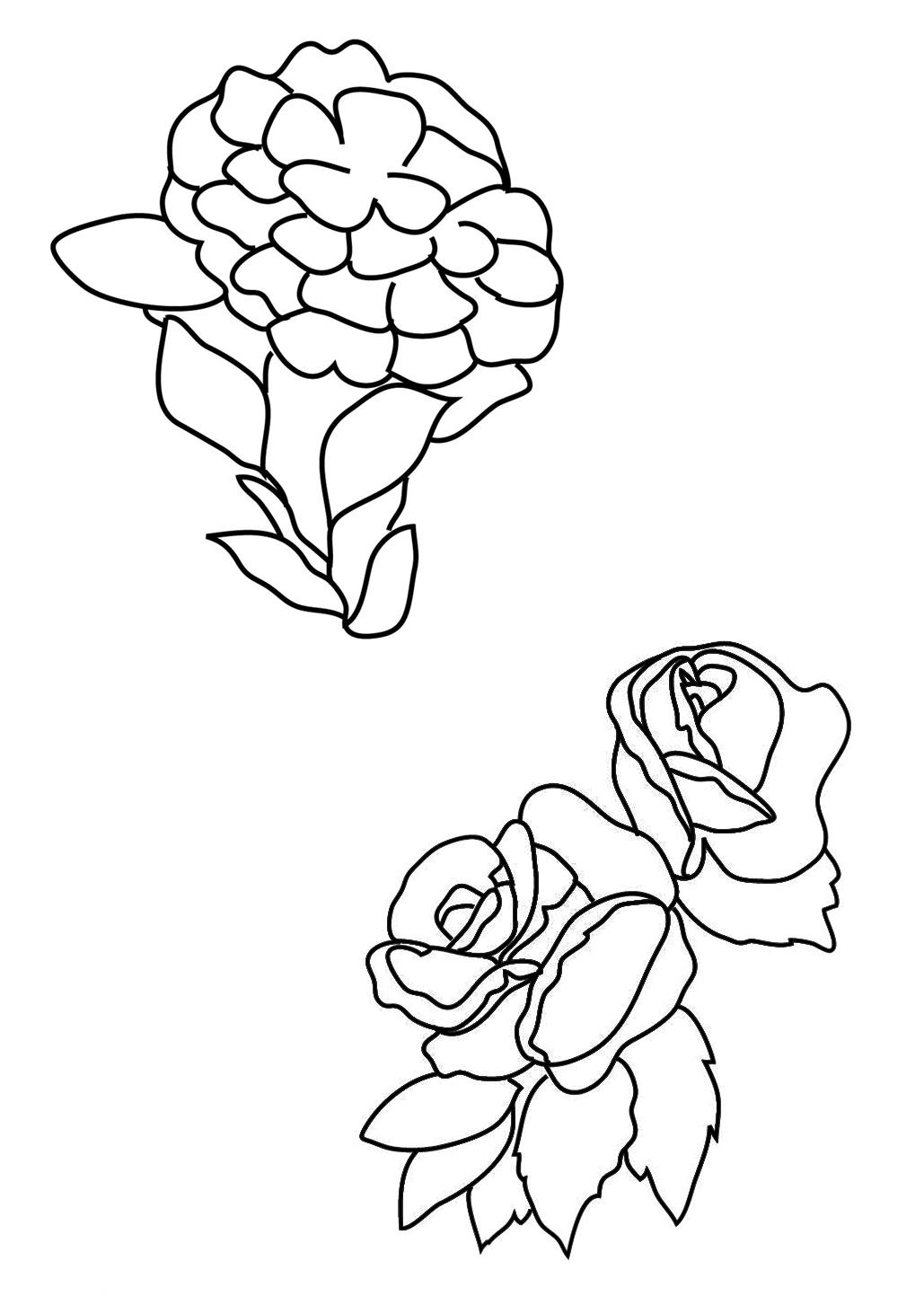 Save 60 Flowers And Roses Coloring Pages Ideas 26