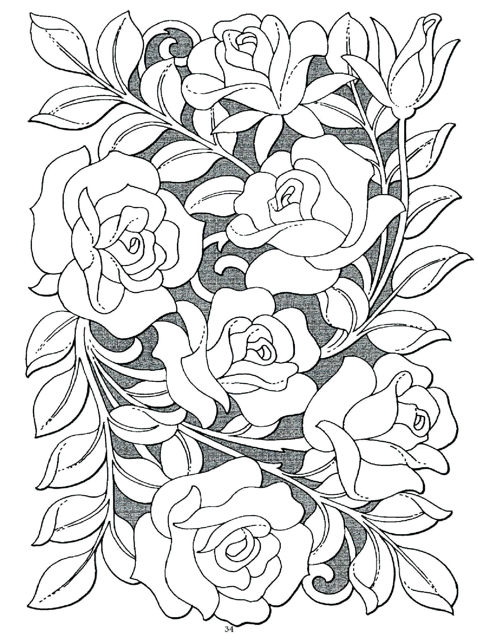 Save 60 Flowers And Roses Coloring Pages Ideas 29