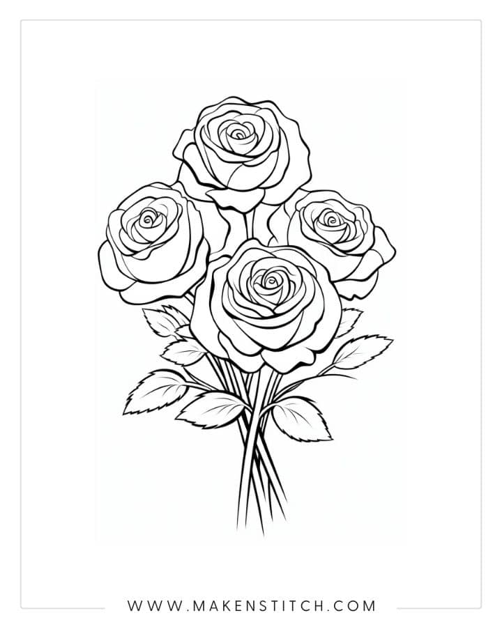 Save 60 Flowers And Roses Coloring Pages Ideas 31