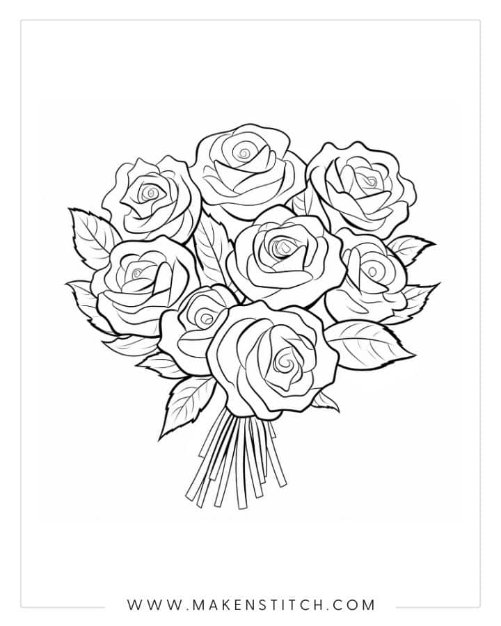 Save 60 Flowers And Roses Coloring Pages Ideas 32