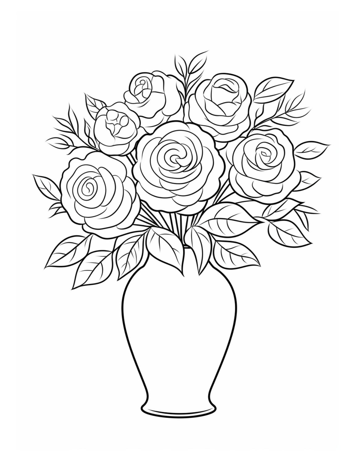 Save 60 Flowers And Roses Coloring Pages Ideas 34