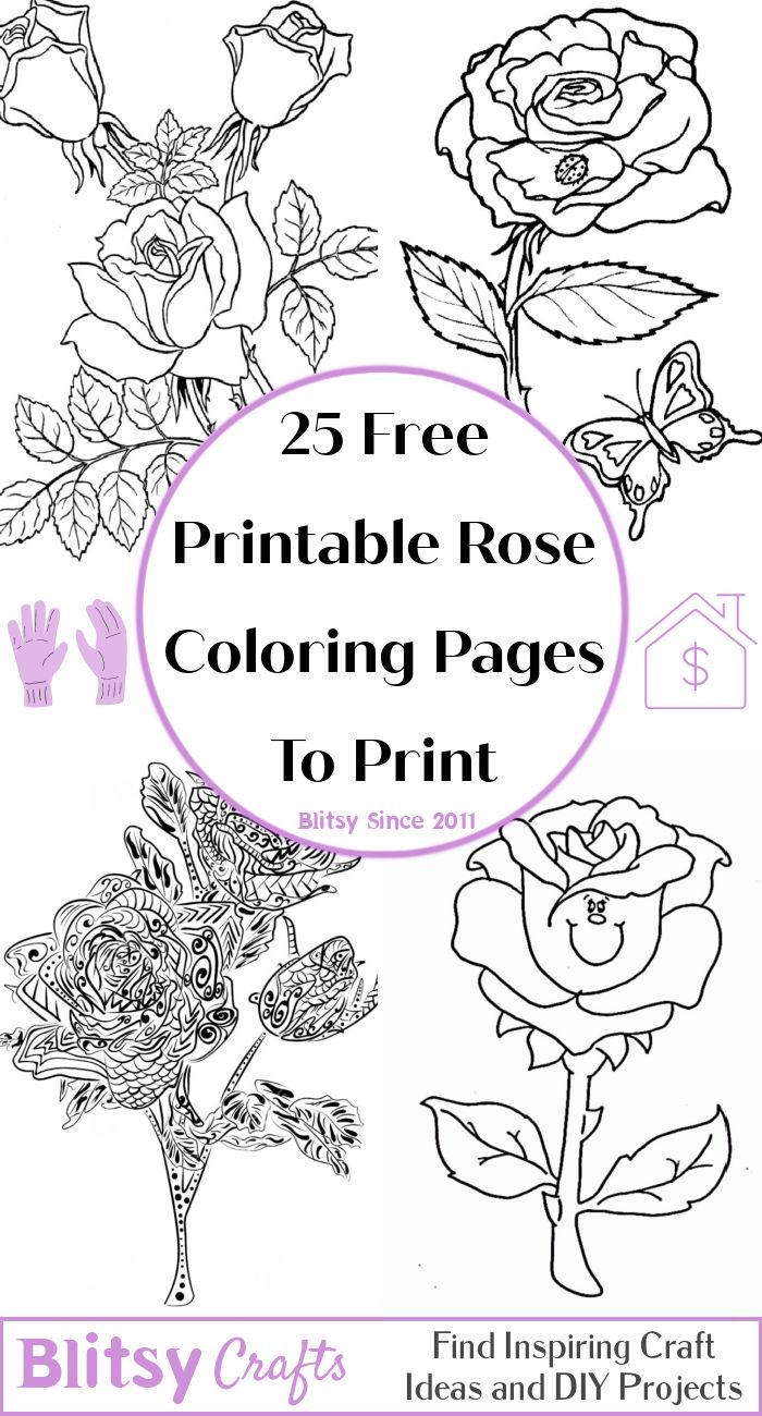 Save 60 Flowers And Roses Coloring Pages Ideas 44