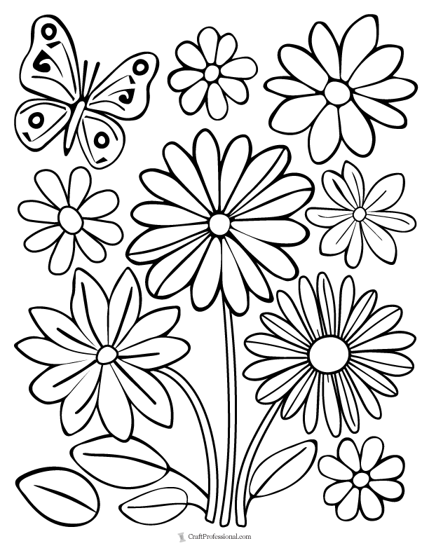 Save 60 Flowers And Roses Coloring Pages Ideas 47