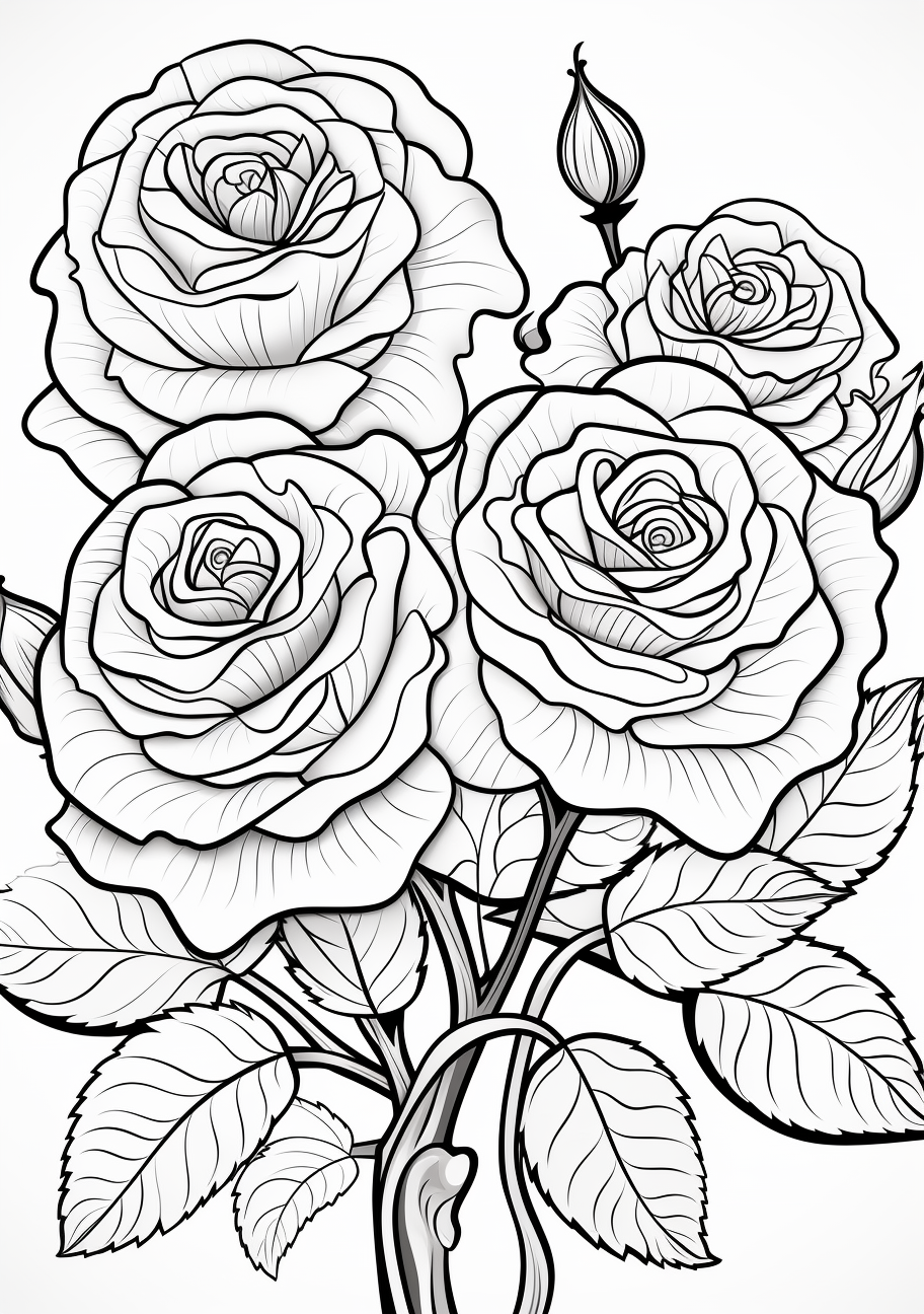 Save 60 Flowers And Roses Coloring Pages Ideas 52