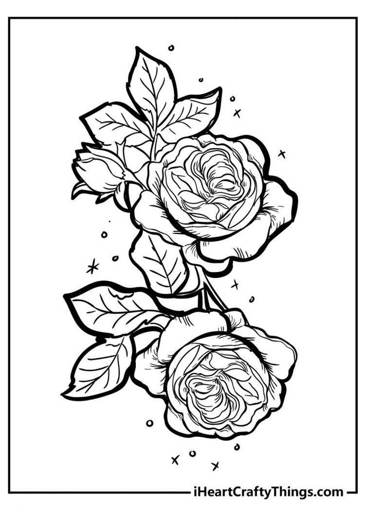 Save 60 Flowers And Roses Coloring Pages Ideas 53