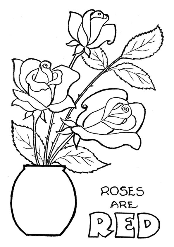 Save 60 Flowers And Roses Coloring Pages Ideas 57