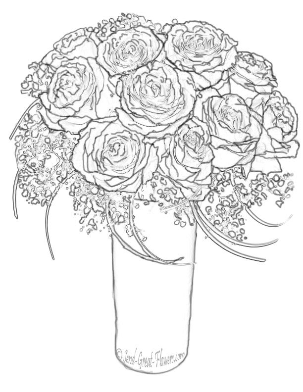 Save 60 Flowers And Roses Coloring Pages Ideas 6