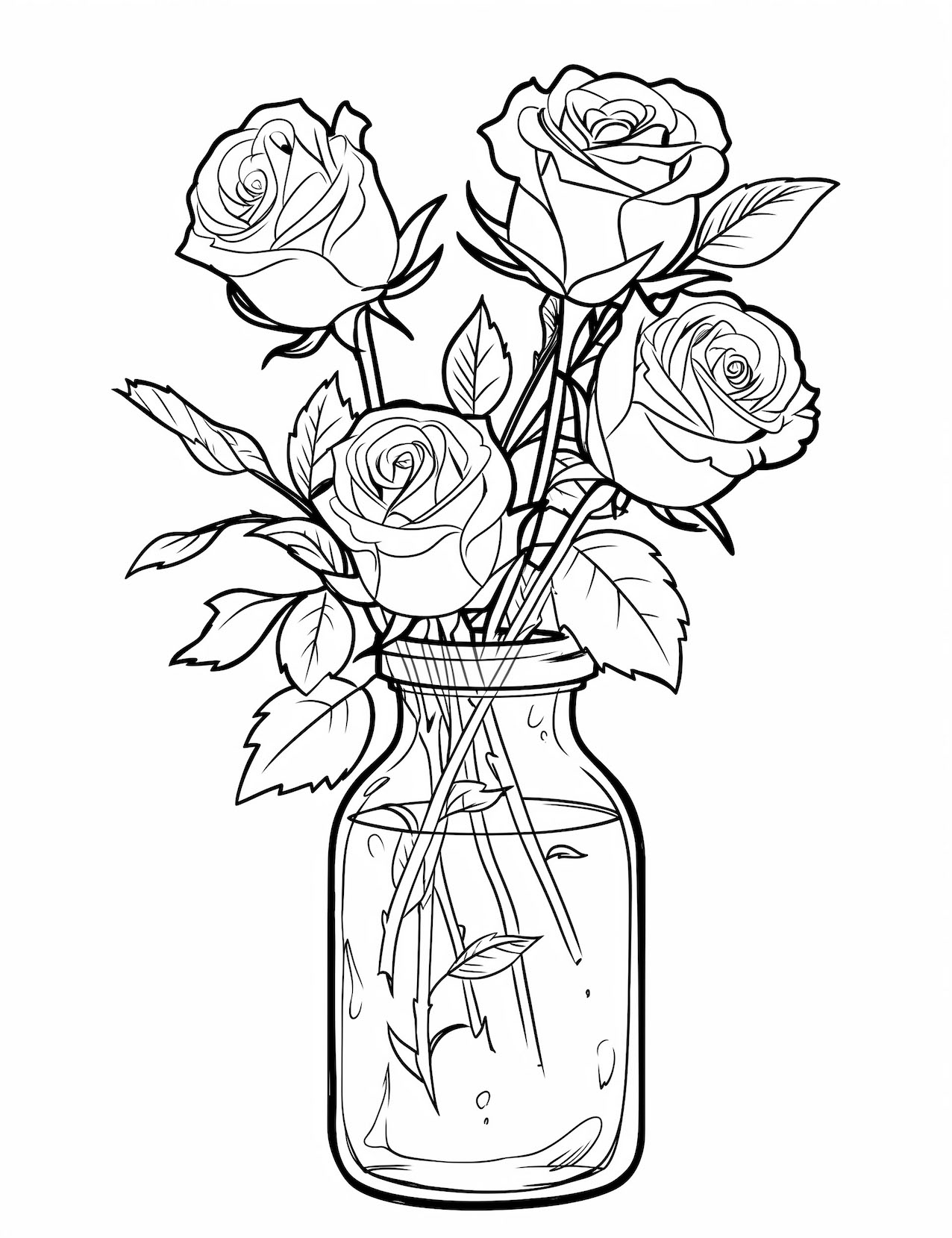 Save 60 Flowers And Roses Coloring Pages Ideas 9