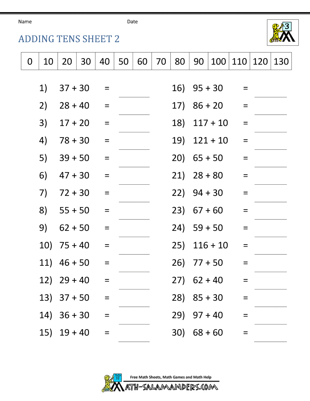 Save 60 Math Practice Worksheets Ideas 2