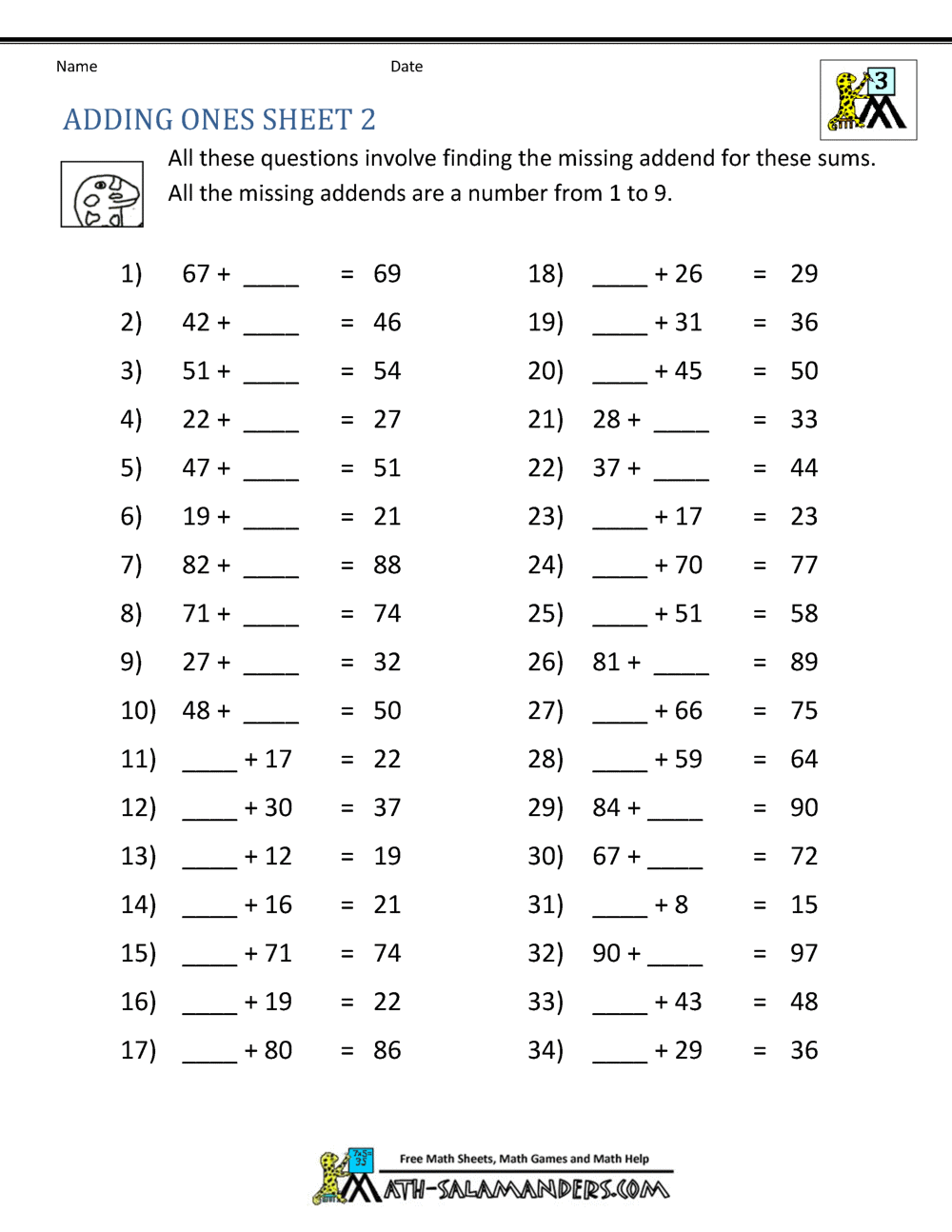 Save 60 Math Practice Worksheets Ideas 35