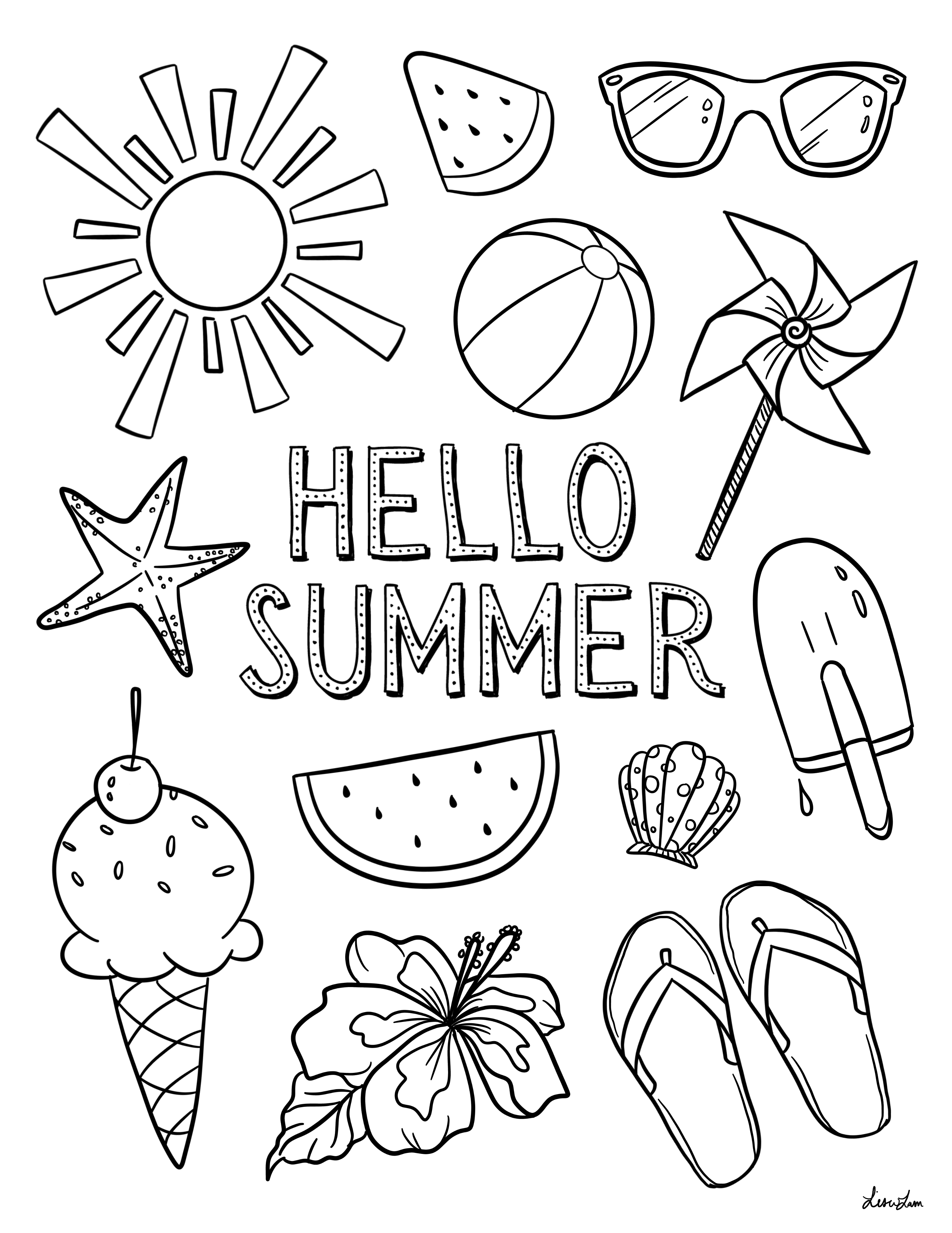 Save 60 Summer Coloring Pages For Kids Ideas 1