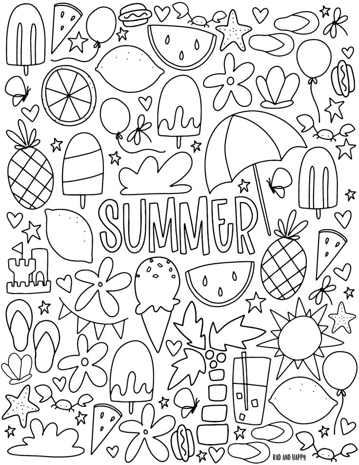 Save 60 Summer Coloring Pages For Kids Ideas 13