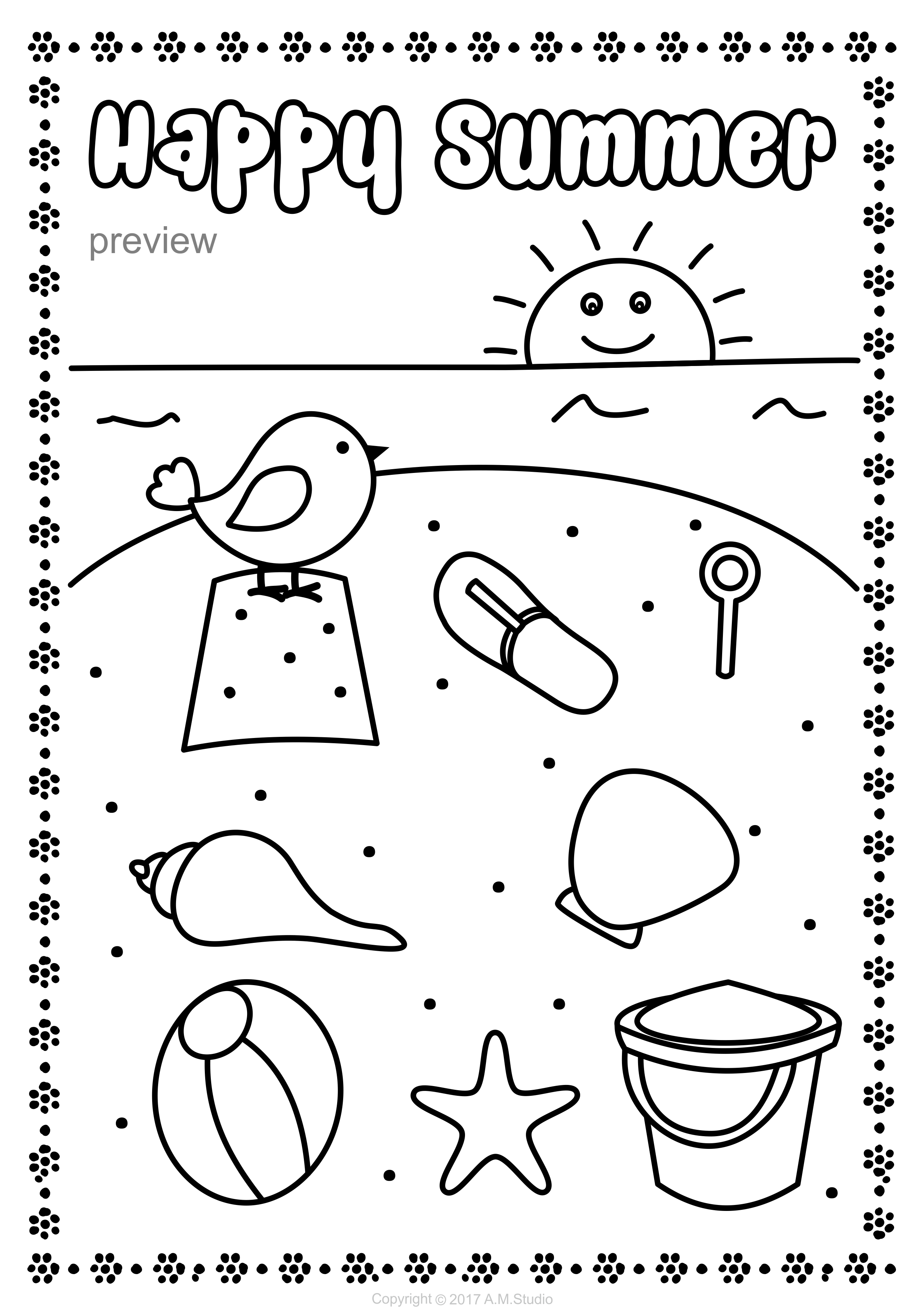 Save 60 Summer Coloring Pages For Kids Ideas 5