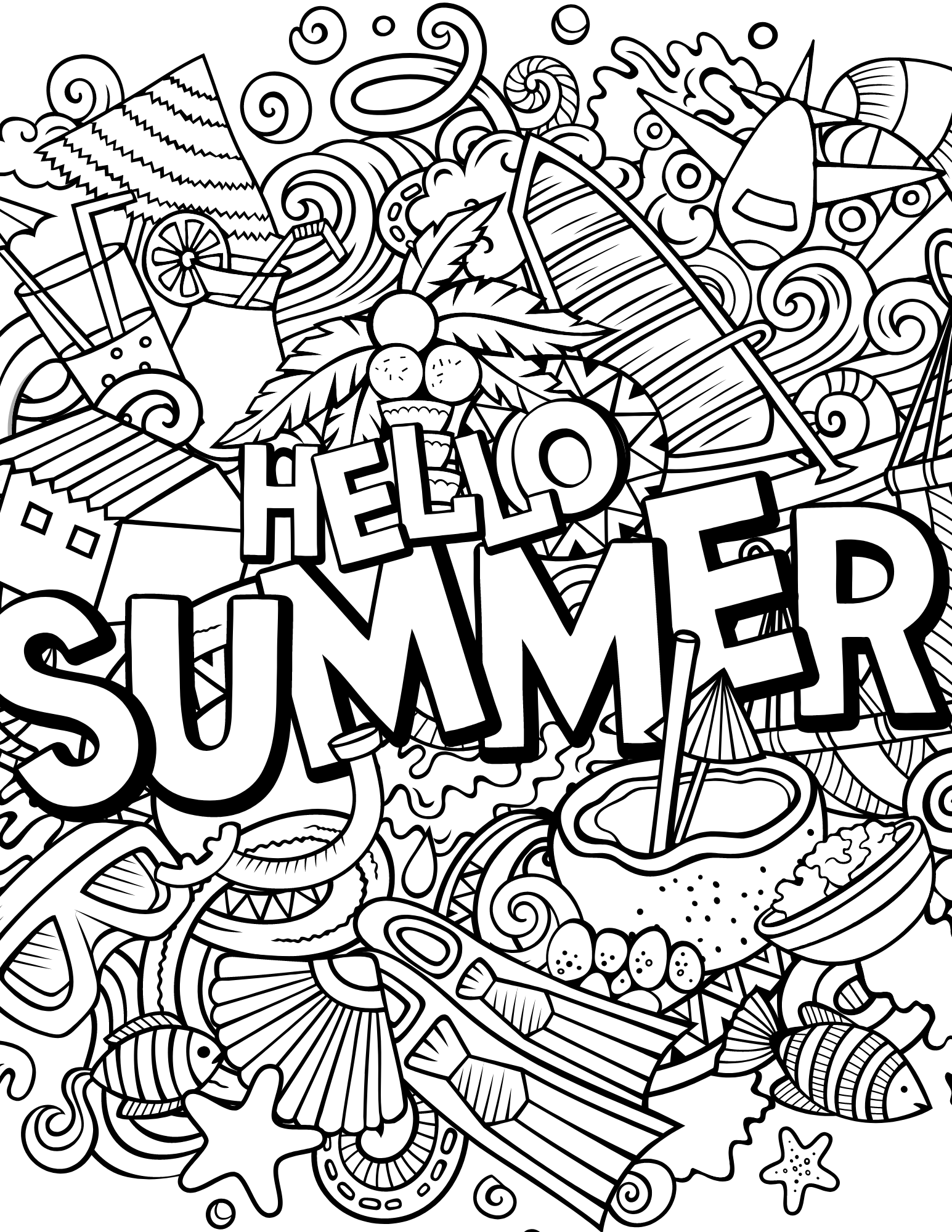 Save 60 Summer Coloring Pages For Kids Ideas 52