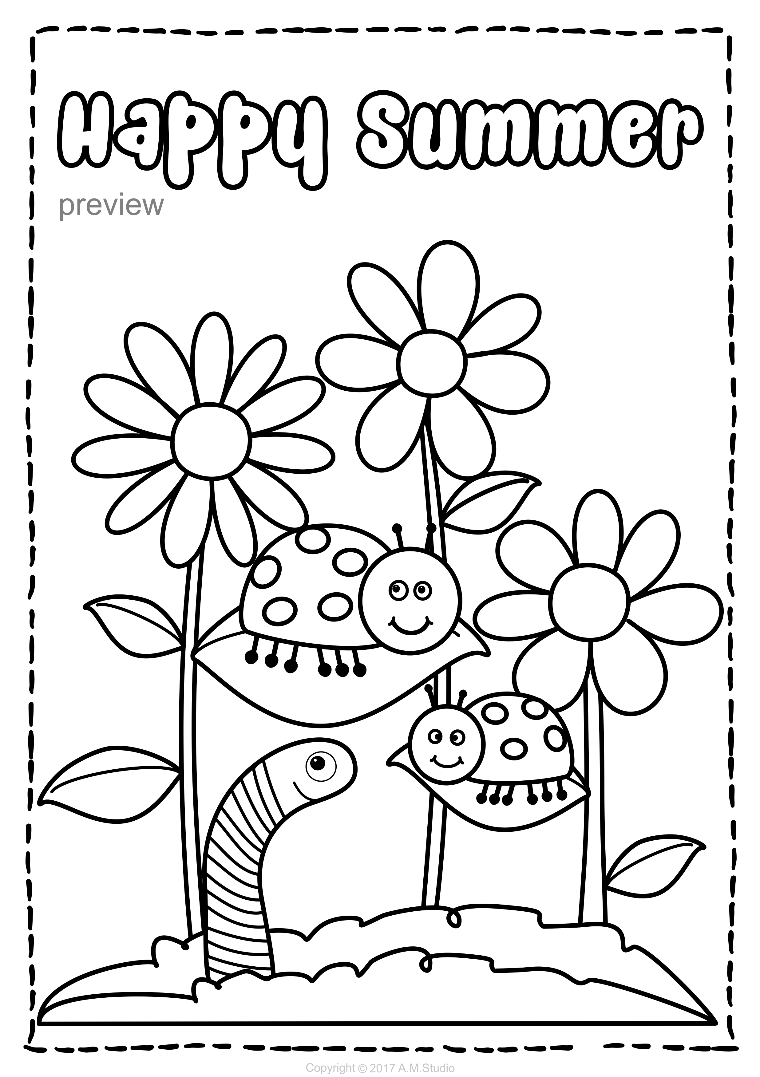 Save 60 Summer Coloring Pages For Kids Ideas 6